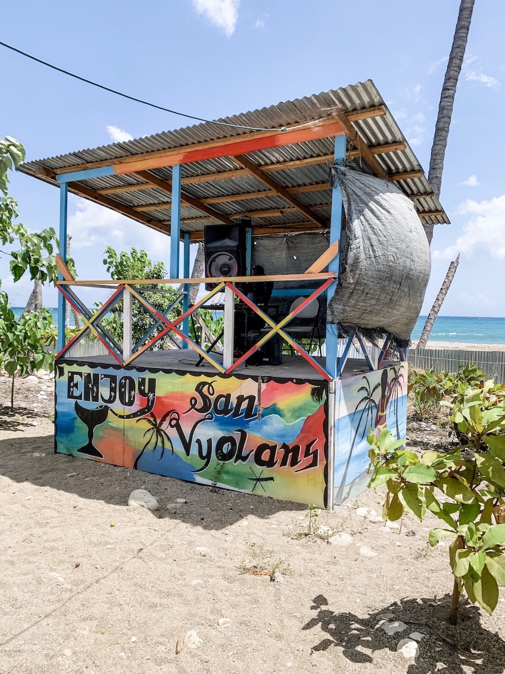 DJ setup in Haiti