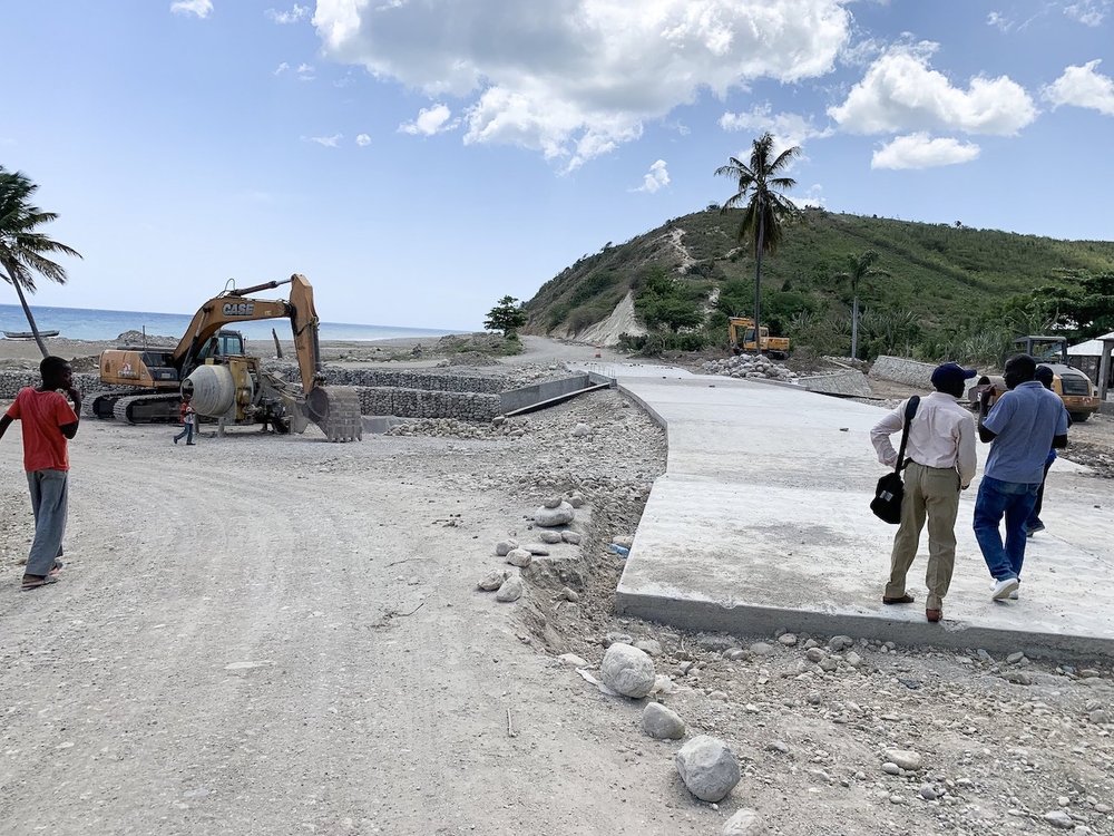 Haiti road being rebuilt