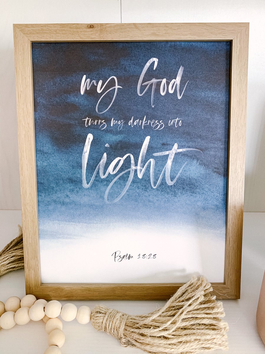 photo frame with scripture