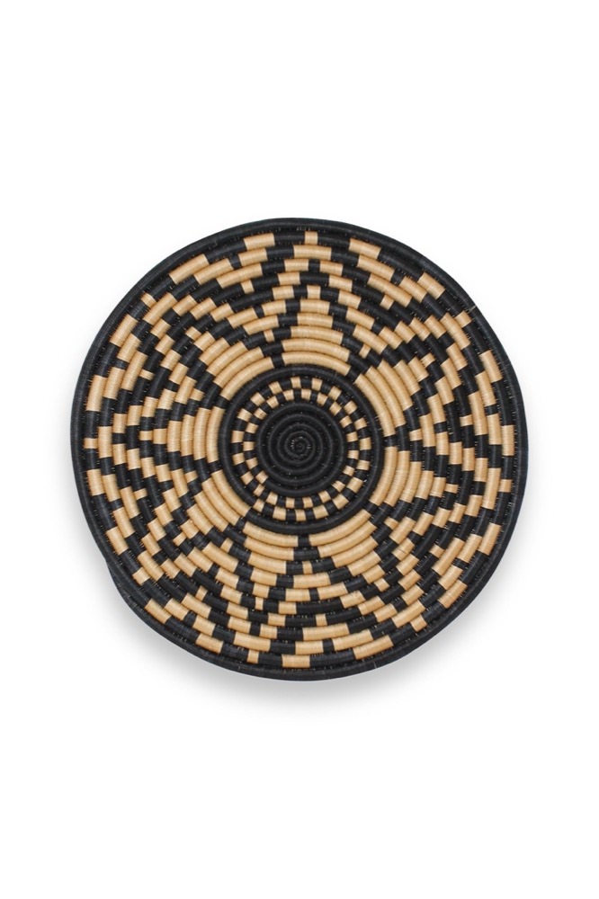 F&C African woven trivet black and tan